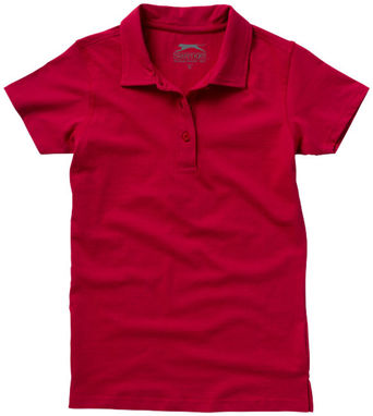 Женская рубашка поло с короткими рукавами Let, цвет красный  размер S - 33103251- Фото №3