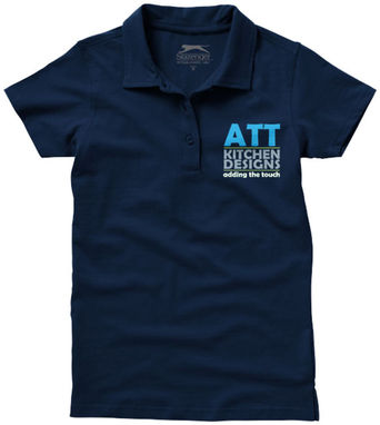 Женская рубашка поло с короткими рукавами Let, цвет темно-синий  размер XL - 33103494- Фото №2