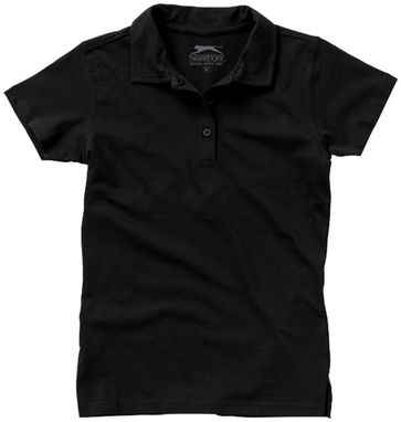 Женская рубашка поло с короткими рукавами Let, цвет сплошной черный  размер L - 33103993- Фото №3