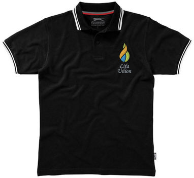 Сорочка поло з короткими рукавами Deuce, колір суцільний чорний  розмір S - 33104991- Фото №2