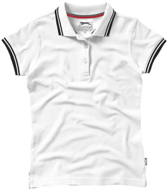 Женская рубашка поло с короткими рукавами Deuce, цвет белый  размер L - 33105013- Фото №3