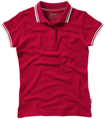 Женская рубашка поло с короткими рукавами Deuce, цвет красный  размер S - 33105251- Фото №3