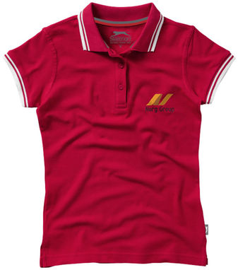 Женская рубашка поло с короткими рукавами Deuce, цвет красный  размер XL - 33105254- Фото №2