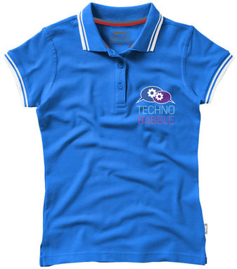 Женская рубашка поло с короткими рукавами Deuce, цвет небесно-голубой  размер S - 33105421- Фото №2