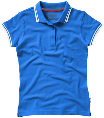 Женская рубашка поло с короткими рукавами Deuce, цвет небесно-голубой  размер S - 33105421- Фото №3