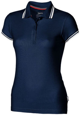 Женская рубашка поло с короткими рукавами Deuce, цвет темно-синий  размер L - 33105493- Фото №1