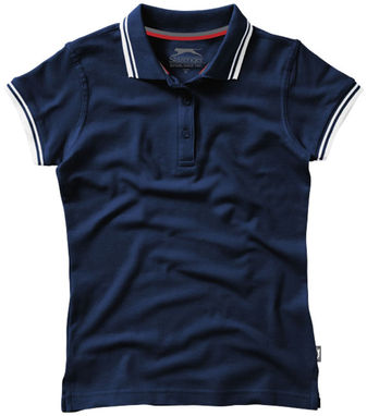 Женская рубашка поло с короткими рукавами Deuce, цвет темно-синий  размер L - 33105493- Фото №3
