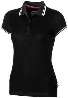 Женская рубашка поло с короткими рукавами Deuce, цвет сплошной черный  размер S - 33105991- Фото №1