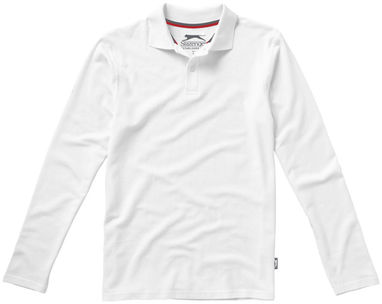 Сорочка поло з довгими рукавами Point, колір білий  розмір S - 33106011- Фото №3