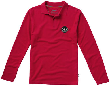 Рубашка поло с длинными рукавами Point, цвет красный  размер S - 33106251- Фото №2