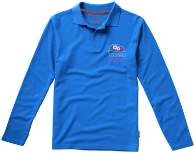 Рубашка поло с длинными рукавами Point, цвет небесно-голубой  размер L - 33106423- Фото №2