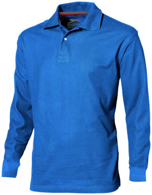 Рубашка поло с длинными рукавами Point, цвет небесно-голубой  размер XXL - 33106425- Фото №1