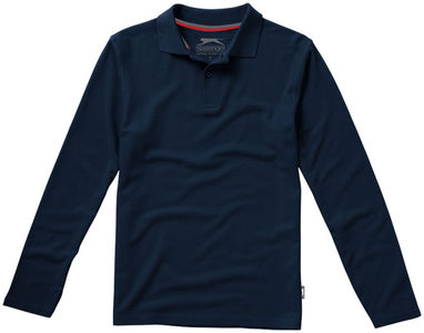 Рубашка поло с длинными рукавами Point, цвет темно-синий  размер S - 33106491- Фото №3