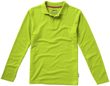 Рубашка поло с длинными рукавами Point, цвет зеленое яблоко  размер S - 33106681- Фото №3