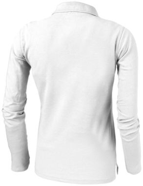 Женская рубашка поло с длинными рукавами Point, цвет белый  размер M - 33107012- Фото №4
