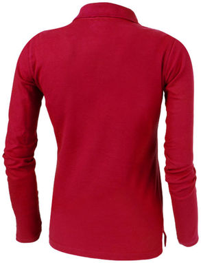 Женская рубашка поло с длинными рукавами Point, цвет красный  размер S - 33107251- Фото №4