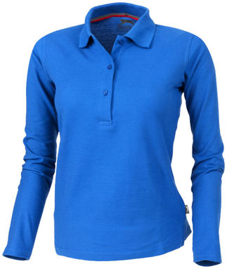 Женская рубашка поло с длинными рукавами Point, цвет небесно-голубой  размер S - 33107421- Фото №1