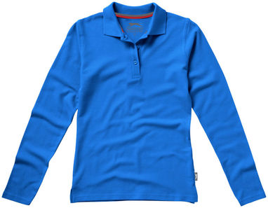 Женская рубашка поло с длинными рукавами Point, цвет небесно-голубой  размер S - 33107421- Фото №3