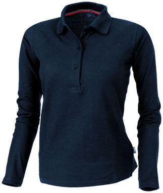 Женская рубашка поло с длинными рукавами Point, цвет темно-синий  размер S - 33107491- Фото №1