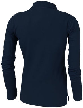 Женская рубашка поло с длинными рукавами Point, цвет темно-синий  размер S - 33107491- Фото №4
