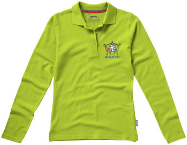 Жіноча сорочка поло з довгими рукавами Point, колір зелене яблуко  розмір XXL - 33107685- Фото №2