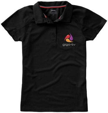 Женская рубашка поло с короткими рукавами Game, цвет сплошной черный  размер S - 33109991- Фото №2