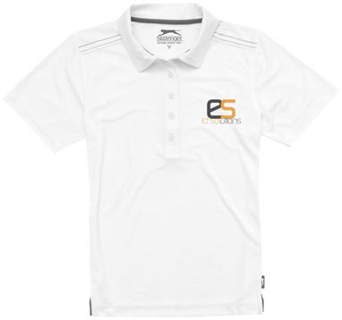 Женская рубашка поло с короткими рукавами Receiver, цвет белый  размер S - 33111011- Фото №2