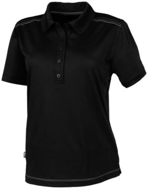 Женская рубашка поло с короткими рукавами Receiver, цвет сплошной черный - 33111991- Фото №1