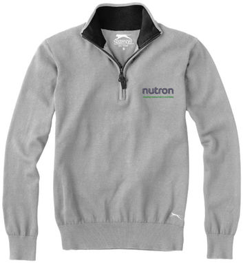 Пуловер Set с застежкой на четверть длины, цвет серый  размер S - 33229901- Фото №2