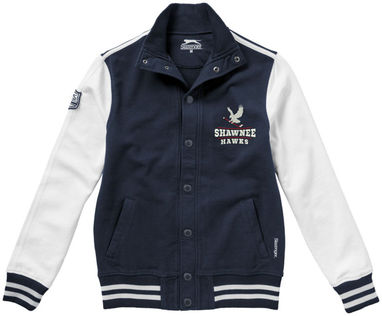 Толстовка Varsity, колір темно-синій, білий  розмір M - 33231492- Фото №2