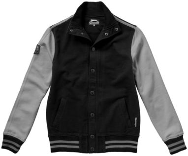 Толстовка Varsity, колір суцільний чорний, сірий  розмір S - 33231991- Фото №4