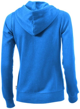 Женский свитер Open с капюшоном и застежкой-молнией на всю длину, цвет небесно-голубой  размер S - 33241421- Фото №4