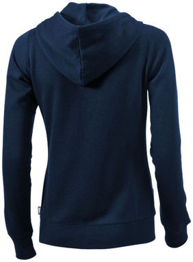 Женский свитер Open с капюшоном и застежкой-молнией на всю длину, цвет темно-синий  размер S - 33241491- Фото №4