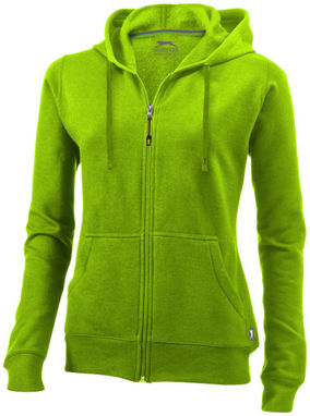Женский свитер Open с капюшоном и застежкой-молнией на всю длину, цвет зеленое яблоко  размер S - 33241681- Фото №1