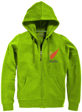 Женский свитер Open с капюшоном и застежкой-молнией на всю длину, цвет зеленое яблоко  размер S - 33241681- Фото №2