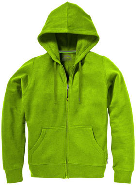 Женский свитер Open с капюшоном и застежкой-молнией на всю длину, цвет зеленое яблоко  размер S - 33241681- Фото №3