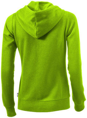 Женский свитер Open с капюшоном и застежкой-молнией на всю длину, цвет зеленое яблоко  размер L - 33241683- Фото №4