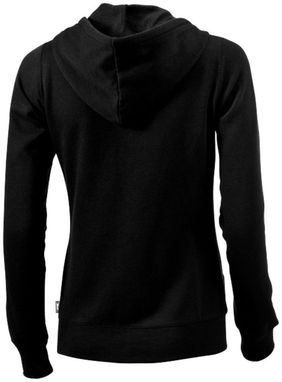 Женский свитер Open с капюшоном и застежкой-молнией на всю длину, цвет сплошной черный  размер S - 33241991- Фото №4