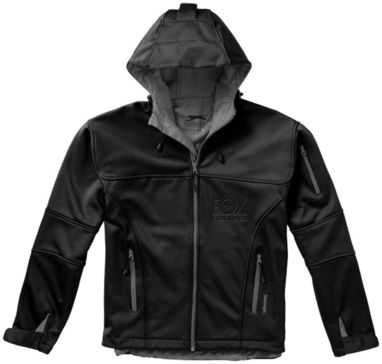 Куртка софтшел Match, цвет сплошной черный  размер S - 33306991- Фото №3