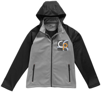 Куртка софтшел Challenger, колір сірий, суцільний чорний  розмір S - 33331901- Фото №2