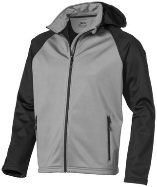 Куртка софтшел Challenger, колір сірий, суцільний чорний  розмір XXL - 33331905- Фото №5