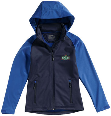 Женская куртка софтшел Challenger, цвет темно-синий, небесно-голубой  размер S - 33332491- Фото №2
