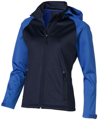 Женская куртка софтшел Challenger, цвет темно-синий, небесно-голубой  размер S - 33332491- Фото №5
