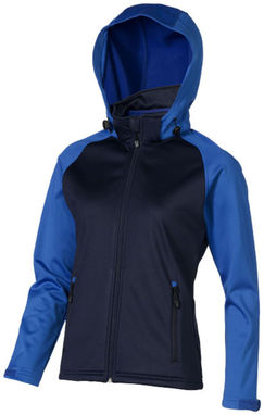Женская куртка софтшел Challenger, цвет темно-синий, небесно-голубой  размер S - 33332491- Фото №7