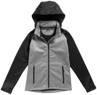 Женская куртка софтшел Challenger, цвет серый, сплошной черный  размер S - 33332901- Фото №3