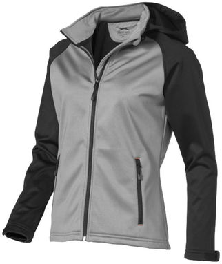 Женская куртка софтшел Challenger, цвет серый, сплошной черный  размер S - 33332901- Фото №5