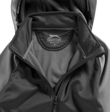 Женская куртка софтшел Challenger, цвет серый, сплошной черный  размер S - 33332901- Фото №10