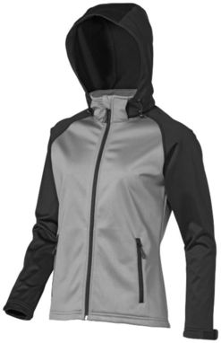 Жіноча куртка софтшел Challenger, колір сірий, суцільний чорний  розмір XL - 33332904- Фото №7