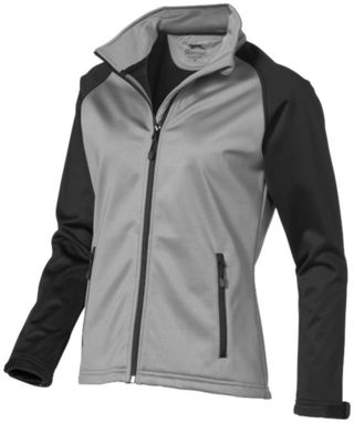 Женская куртка софтшел Challenger, цвет серый, сплошной черный  размер XXL - 33332905- Фото №6