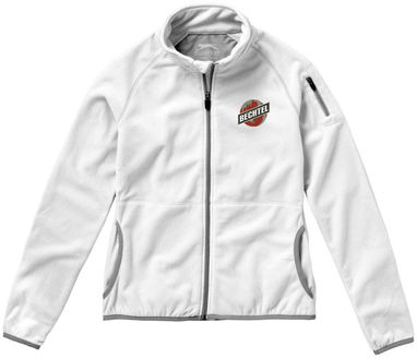 Женская микрофлисовая куртка Drop Shot с застежкой-молнией на всю длину, цвет белый  размер S - 33487011- Фото №2